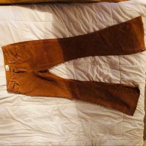 Tan corduroy high waist pant